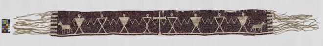 A photograph of the Two Dog Wampum belt.